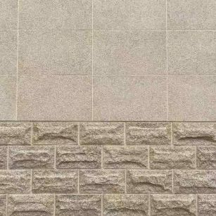 温州 黄金麻自然面蘑菇石配荔枝面干挂