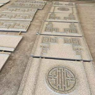 温州 白麻花岗岩外墙立面雕刻板