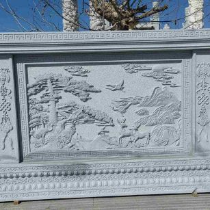 温州 芝麻白大型照壁，屏风，影壁