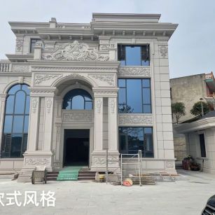 温州 白麻花岗岩别墅外墙干挂