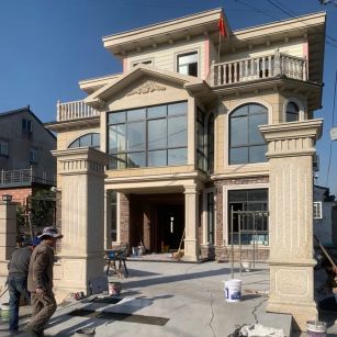 温州 黄金麻花岗岩荔枝面别墅外墙干挂私家专属