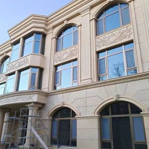 温州 黄金麻花岗岩别墅外墙干挂