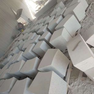 温州 白麻花岗岩异形坐凳