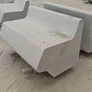 温州 芝麻白花岗岩异形坐凳，石凳