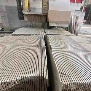 温州 车间生产日常，黄金麻白麻花岗岩