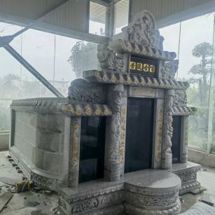 温州 芝麻白墓碑效果展示图