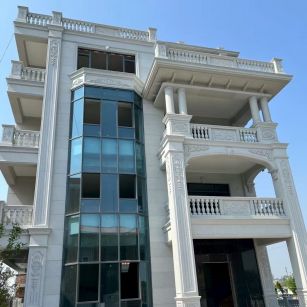 温州 白麻花岗岩别墅外墙干挂效果展示