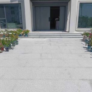 温州 芝麻白花岗岩地铺石地面铺装