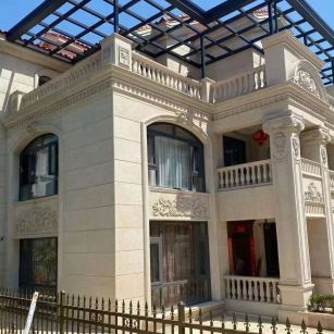 温州 黄金麻花岗岩荔枝面别墅外墙干挂