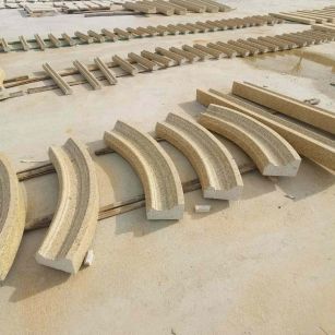 温州 黄金麻花岗岩别墅线条