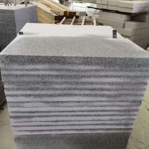 温州 芝麻白5公分火烧地铺成品，900*400，规格可定制