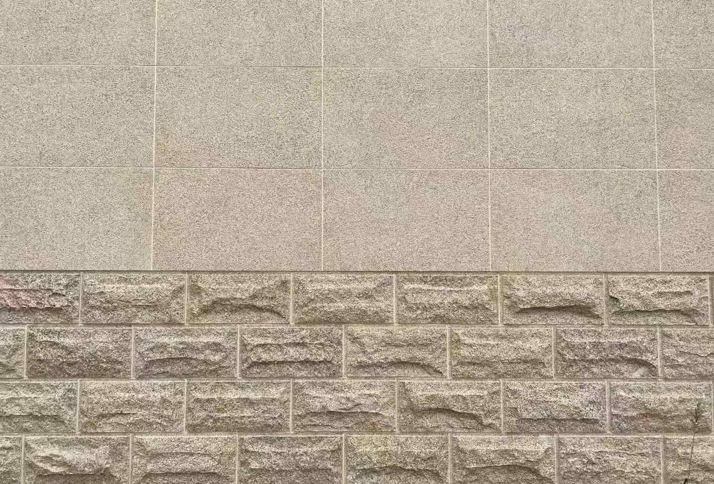 温州 黄金麻自然面蘑菇石配荔枝面干挂