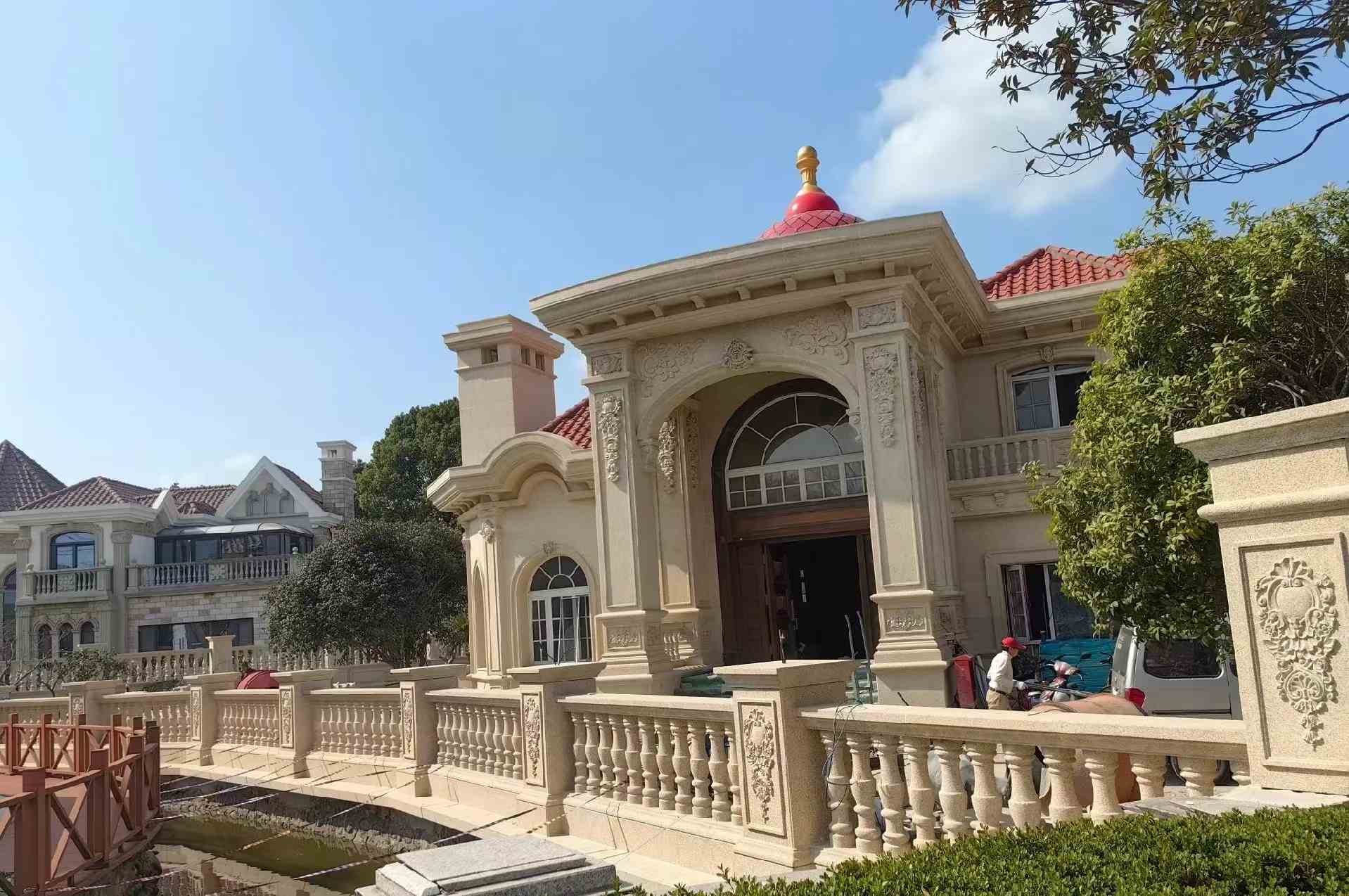 温州 黄金麻花岗岩欧式别墅