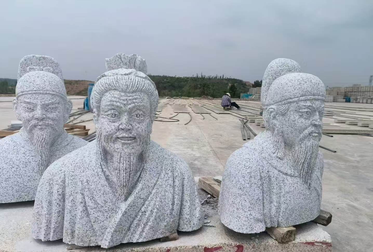 温州 白麻花岗岩石材人物立体雕刻