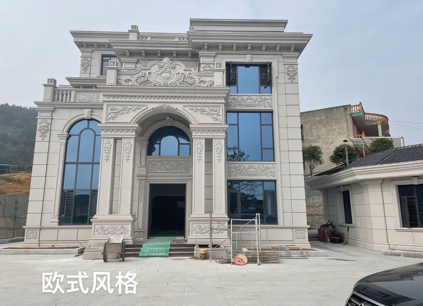 温州 白麻花岗岩别墅外墙干挂