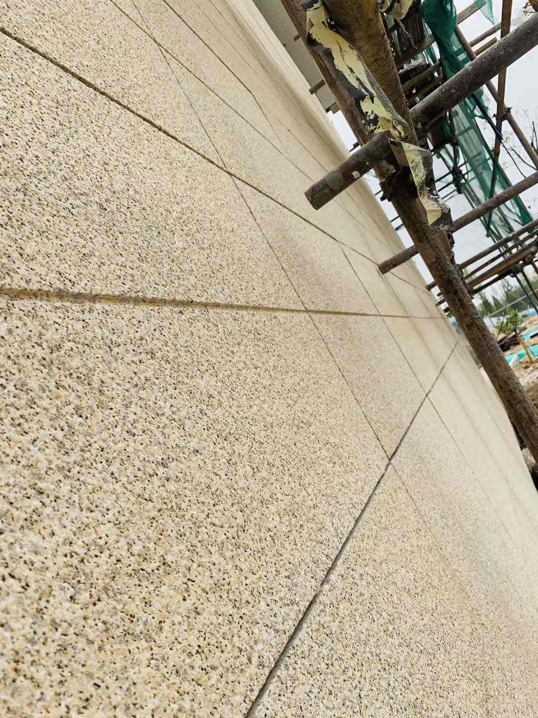 温州 黄金麻花岗岩荔枝面外墙干挂石材效果示例