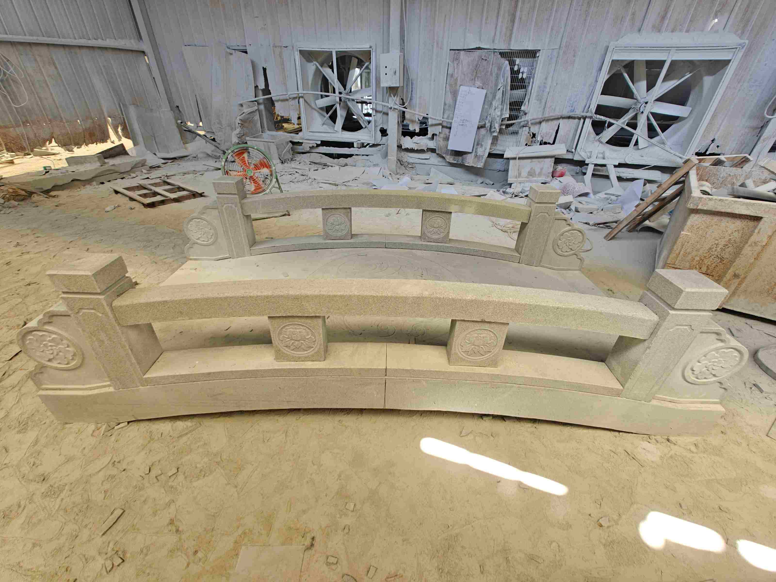 温州 芝麻灰花岗岩异形加工-拱桥，石桥