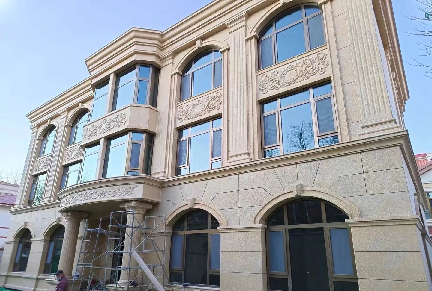 温州 黄金麻花岗岩别墅外墙干挂