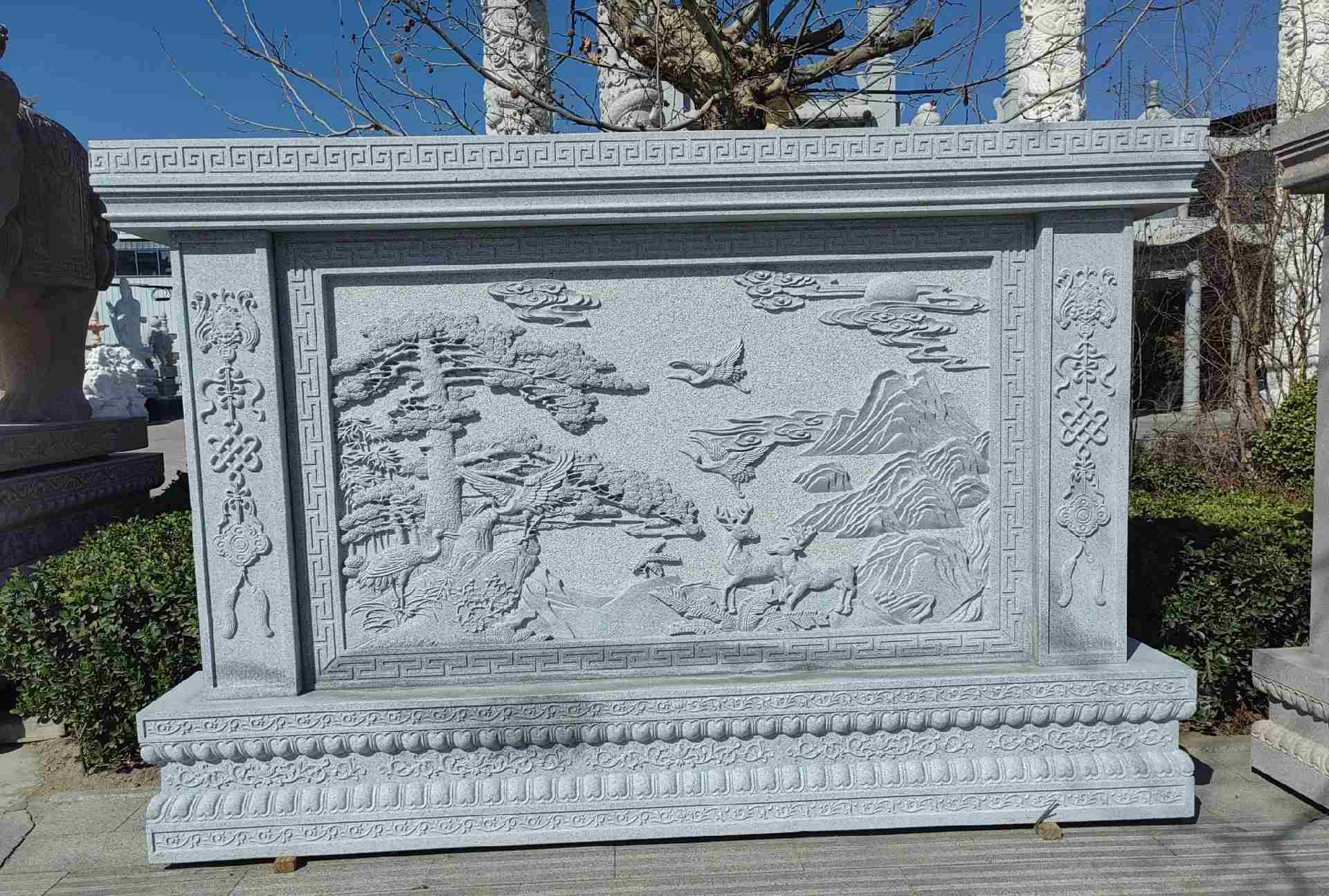 温州 芝麻白大型照壁，屏风，影壁