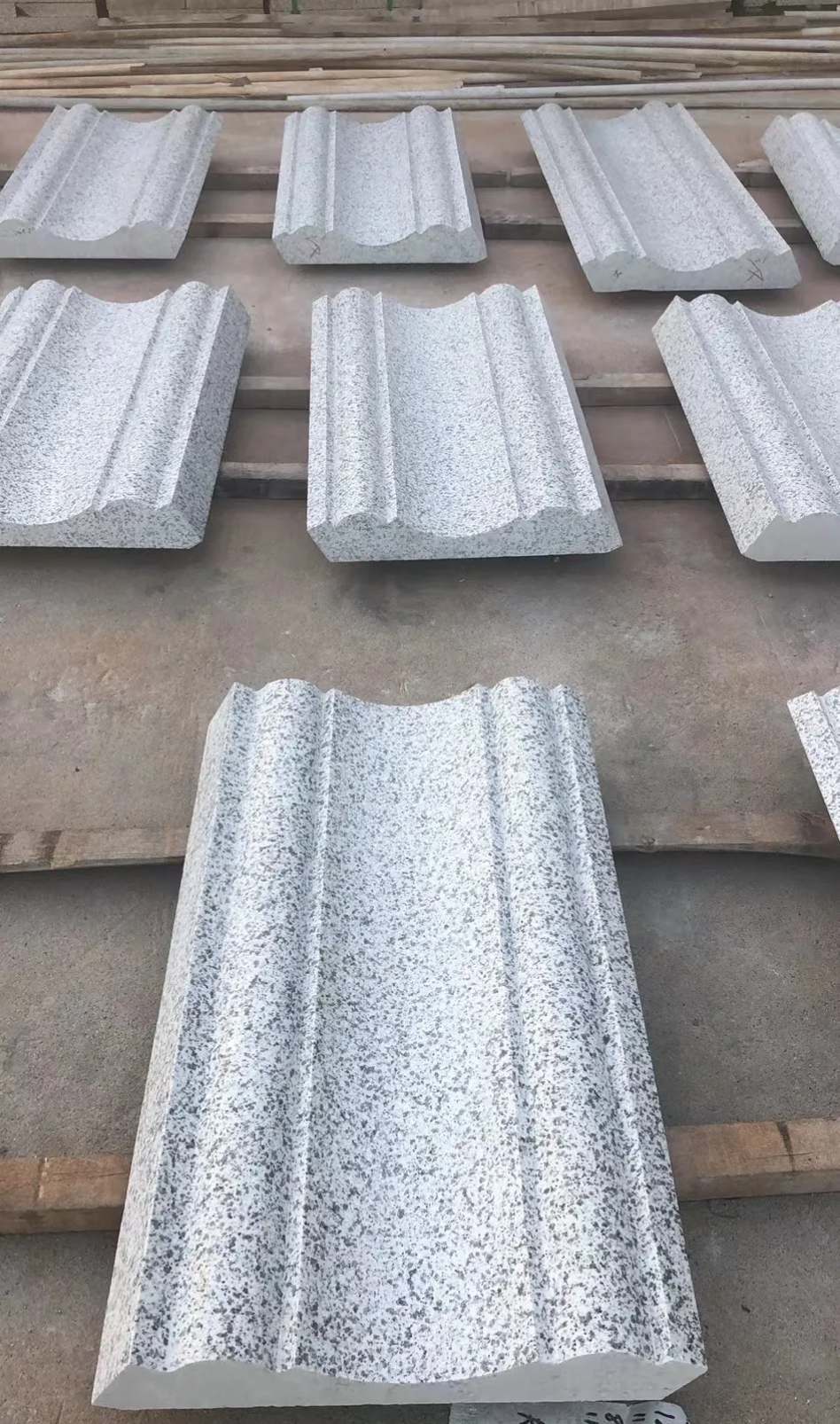 温州 白麻花岗岩光面别墅线条