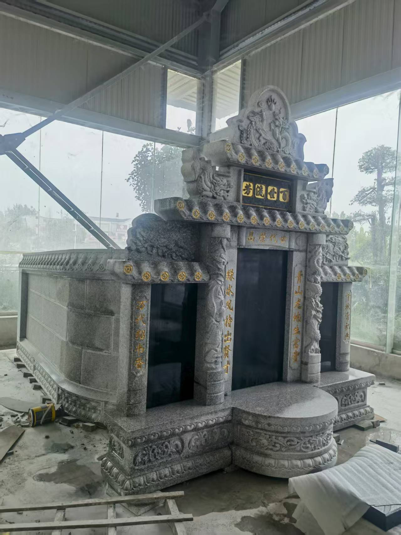 温州 芝麻白墓碑效果展示图